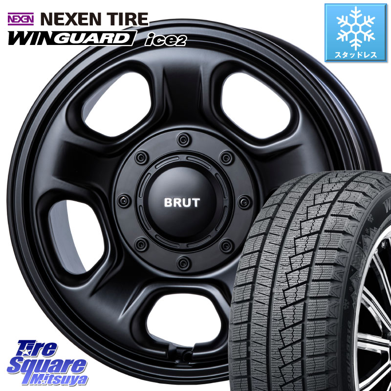 NEXEN WINGUARD ice2 2025年製 スタッドレス ミツヤ ネクセン ウィンガードアイス2 205/55R16 BRUT ブルート BR-33 BR33 ホイール 16インチ 16 X 6.5J +30 5穴 114.3