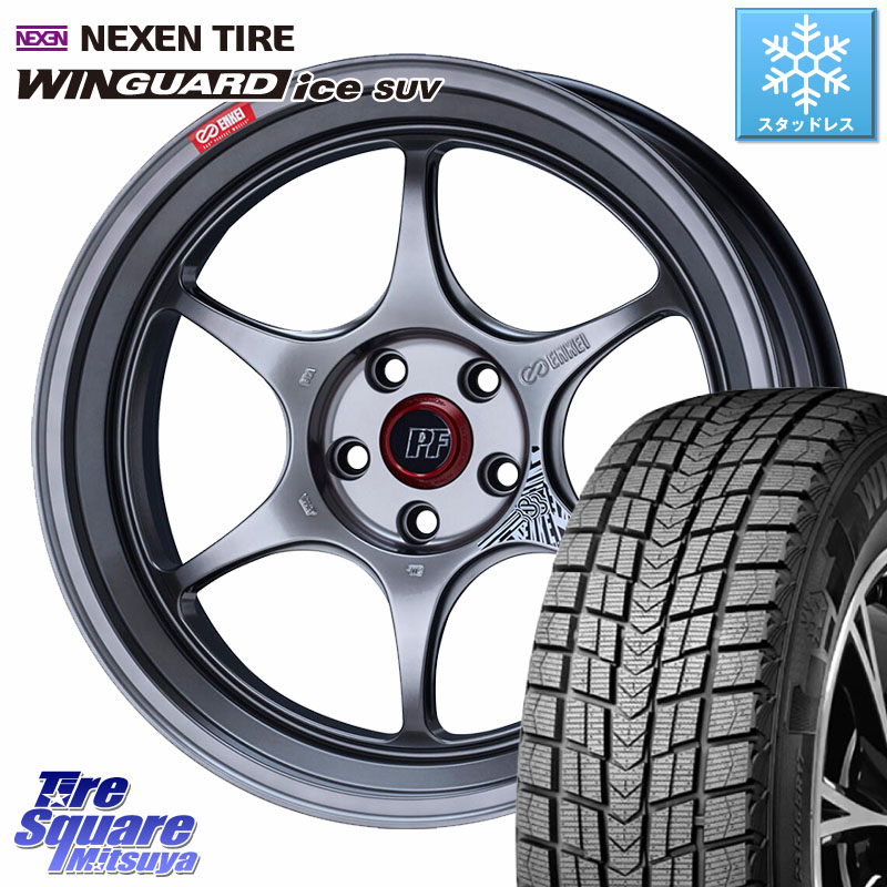 NEXEN WINGUARD ice SUV 2025年製 スタッドレス ミツヤ ネクセン ウィンガードアイスSUV 225/55R18 ENKEI エンケイ PerformanceLine PF06 シルバー ホイール 18インチ 18 X 7.5J +48 5穴 100