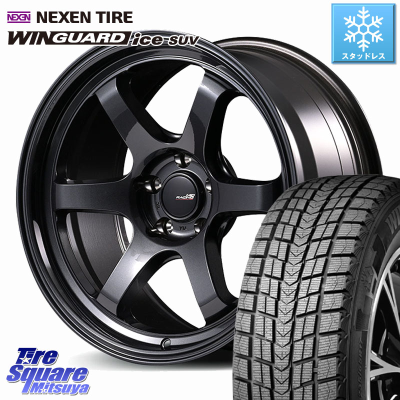 NEXEN WINGUARD ice SUV 2025年製 スタッドレス ミツヤ ネクセン ウィンガードアイスSUV 215/50R18 MANARAY MID RACING R06 ホイール 18インチ 18 X 7.5J +48 5穴 100