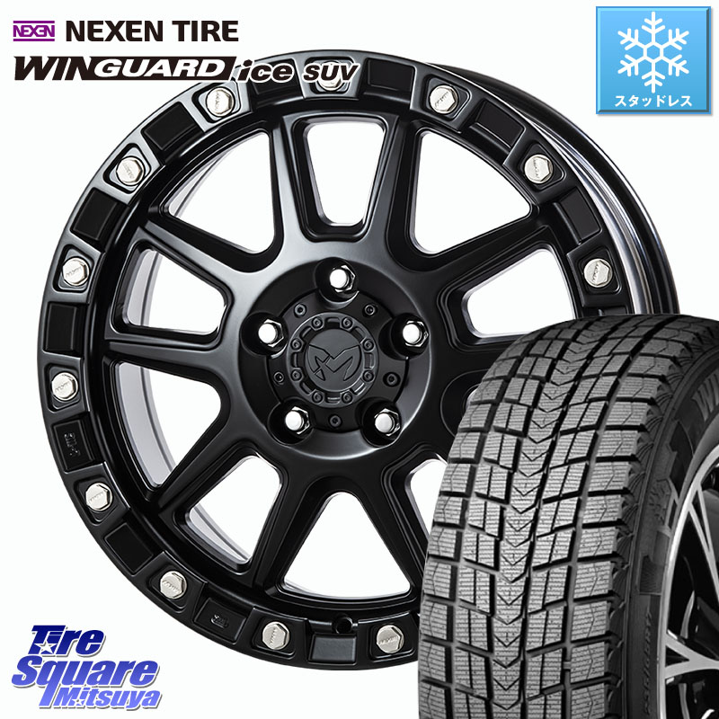 NEXEN WINGUARD ice SUV 2025年製 スタッドレス ミツヤ ネクセン ウィンガードアイスSUV 225/55R18 MKW M205 ブラックキャット ホイール 18インチ 18 X 8.0J +40 5穴 114.3 デリカD:5