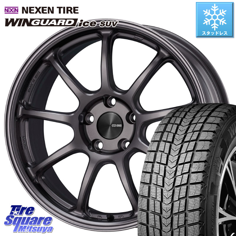 NEXEN WINGUARD ice SUV 2025年製 スタッドレス ミツヤ ネクセン ウィンガードアイスSUV 225/55R18 ENKEI PerformanceLine PF09 ホイール 4本 18インチ 18 X 8.0J +45 5穴 114.3 デリカD:5 SL系フォレスター