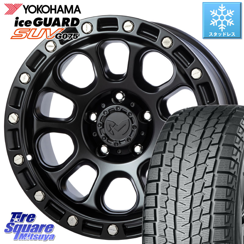 YOKOHAMA R1572 iceGUARD SUV G075 アイスガード ヨコハマ スタッドレス ミツヤ 215/70R16 MKW M204 ブラックキャット 16インチ 16 X 7.0J +35 5穴 114.3 デリカD:5