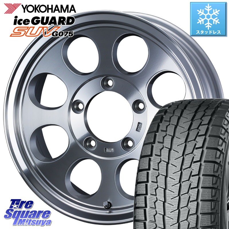 YOKOHAMA E5575 iceGUARD SUV G075 アイスガード ヨコハマ スタッドレス ミツヤ 215/65R16 109*107WEDS JIMLINE TYPE2 POL 16インチ ジムライン 16X5.5J 22 5穴 139.7 ジムニー専用(要オーバーフェンダー等) AZオフロード カスタムサイズ|タイヤスクエアミツヤ