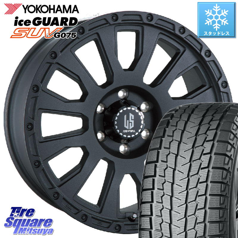 YOKOHAMA R8199 iceGUARD SUV G075 アイスガード ヨコハマ スタッドレス ミツヤ 265/65R18 阿部商会 LA STRADA AVENTURA アヴェンチュラ BK 18インチ 18 X 8.0J +20 6穴 139.7