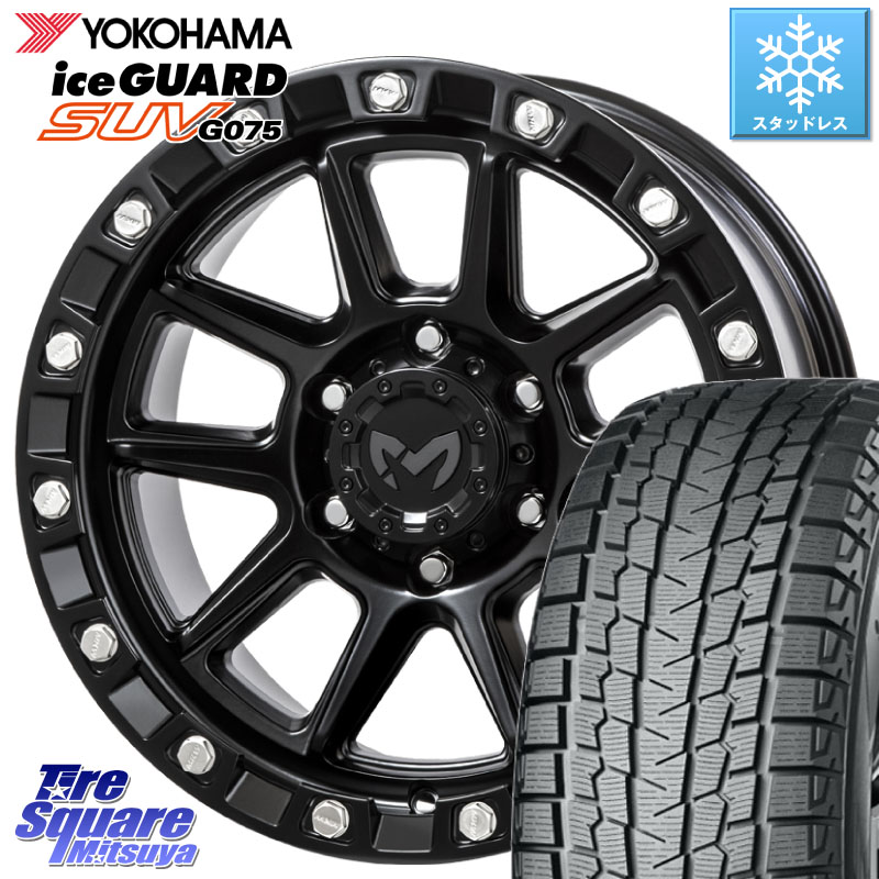 YOKOHAMA E5368 iceGUARD SUV G075 アイスガード ヨコハマ スタッドレス ミツヤ LT285/70R17 121/118Q 285/70R17 MKW M205 ブラックキャット ホイール 17インチ(US MODEL) 17 X 8.5J +0 6穴 139.7