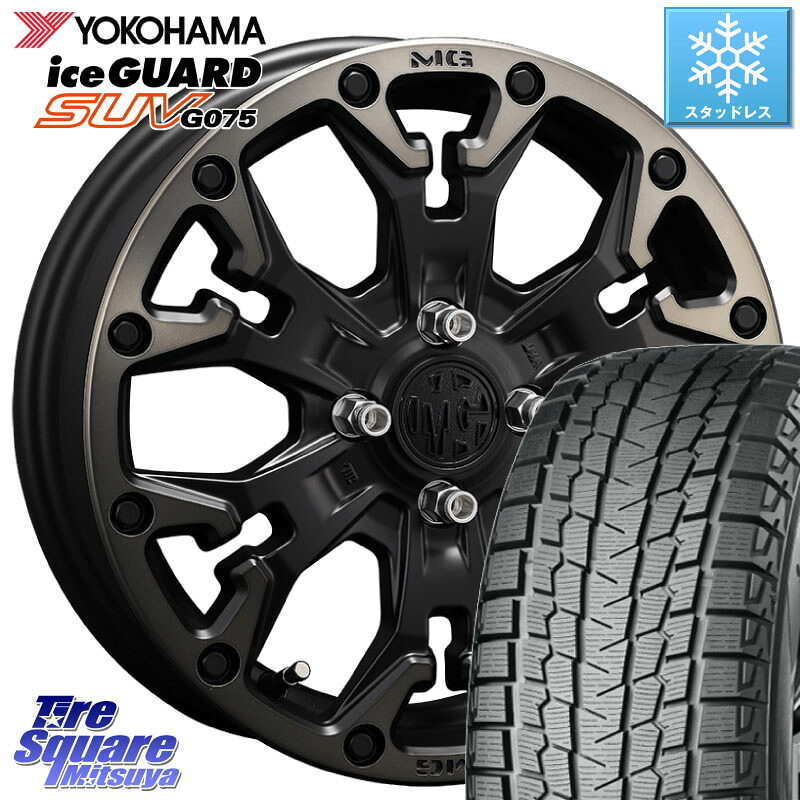YOKOHAMA R1572 iceGUARD SUV G075 アイスガード ヨコハマ スタッドレス ミツヤ 215/70R16 CRIMSON MG GOLEM Jr ホイール 16インチ 16 X 6.0J +38 4穴 100