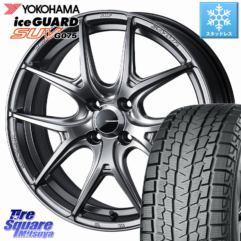 YOKOHAMA R1572 iceGUARD SUV G075 アイスガード ヨコハマ スタッドレス ミツヤ 215/70R16 WEDS WedsSport SA-01R ホイール 16インチ ウェッズ スポーツ 16 X 6.5J +42 4穴 100