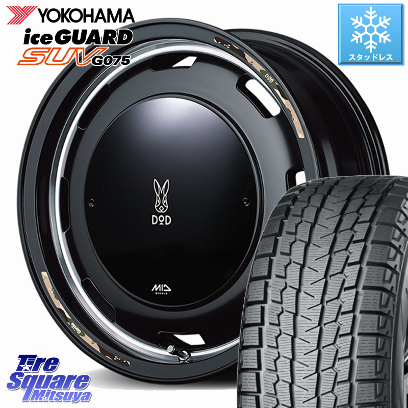 YOKOHAMA E5367 iceGUARD SUV G075 アイスガード ヨコハマ スタッドレス ミツヤ 6.50R16 6.50/*R16MANARAY MID x DOD ウシャリントバリ ホイール 16インチ 16X5.5J 20 5穴 139.7 ジムニー カスタムサイズ AZオフロード カスタムサイズ|タイヤスクエアミツヤ