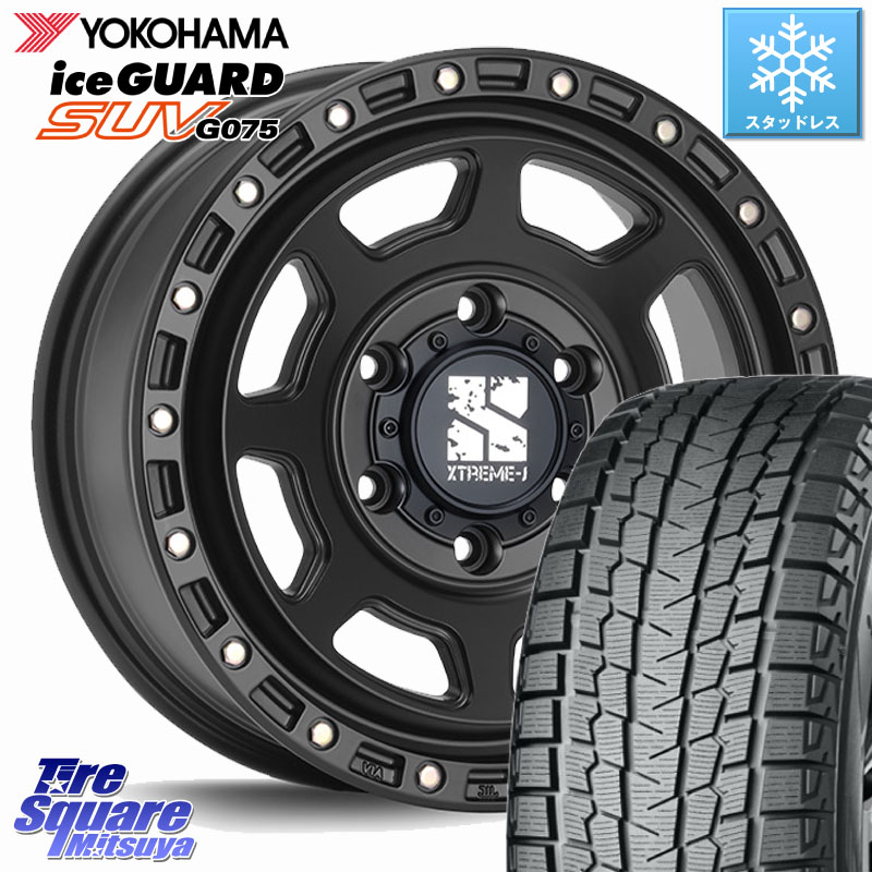 YOKOHAMA E5575 iceGUARD SUV G075 アイスガード ヨコハマ スタッドレス ミツヤ 215/65R16 109*107 MLJ XJ07 XTREME-J BK ホイール 16インチ 16 X 6.5J +38 6穴 139.7 200系ハイエース
