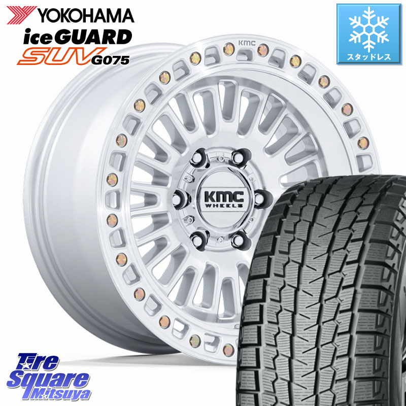 YOKOHAMA E5368 iceGUARD SUV G075 アイスガード ヨコハマ スタッドレス ミツヤ LT285/70R17 121/118Q 285/70R17 KMC KM554 AZTEC ホイール 17インチ 17 X 8.5J +0 6穴 139.7