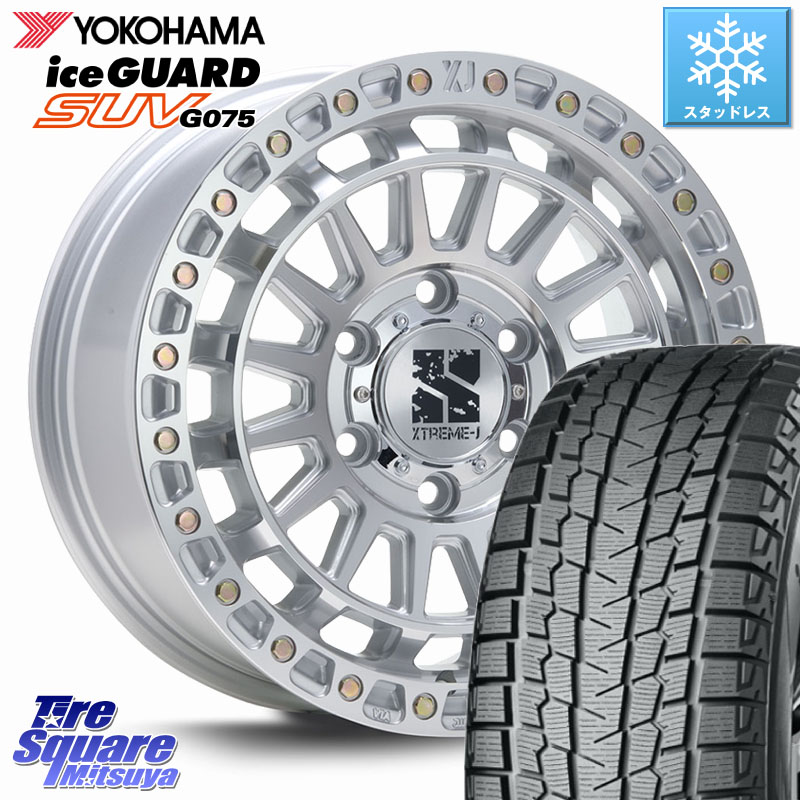 YOKOHAMA R1577 iceGUARD SUV G075 アイスガード ヨコハマ スタッドレス ミツヤ 275/65R17MLJ XJ08 XTREME-J ホイール 17インチ 17X8.0J 20 6穴 139.7 トライトンGSR ランドクルーザー プラド カスタムサイズ|タイヤスクエアミツヤ