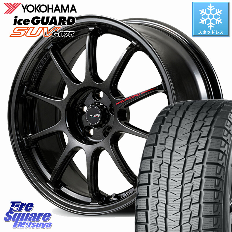 YOKOHAMA R1579 iceGUARD SUV G075 アイスガード ヨコハマ スタッドレス ミツヤ 255/55R18MANARAY 【欠品次回9月下-10月上旬予定】MID RACING R10 EVO ホイール 18インチ レーシング 18X8.5J 38 5穴 114.3 アウトランダーPHEV|タイヤスクエアミツヤ