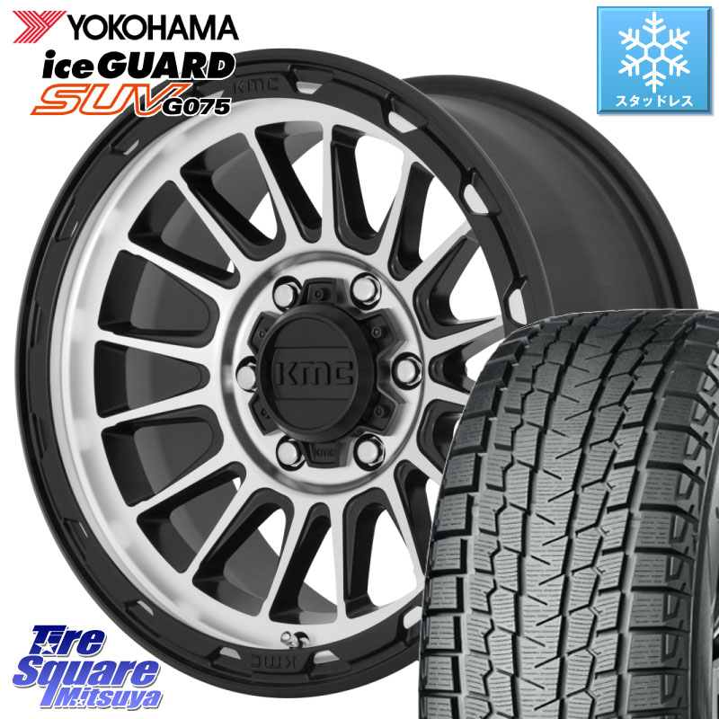 YOKOHAMA R1588 iceGUARD SUV G075 アイスガード ヨコハマ スタッドレス ミツヤ 225/70R16 KMC KM542 Impact Machined ホイール 16インチ 16 X 7.0J +30 5穴 114.3