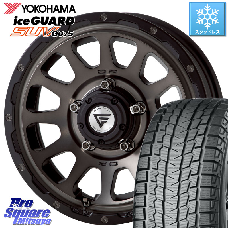 YOKOHAMA R1588 iceGUARD SUV G075 アイスガード ヨコハマ スタッドレス ミツヤ 225/70R16 DELTA FORCE デルタフォース オーバル ジムニー専用 ホイール 16インチ 16 X 5.5J +20 5穴 139.7 ジムニー専用(要リフトアップ・オーバーフェンダー等)