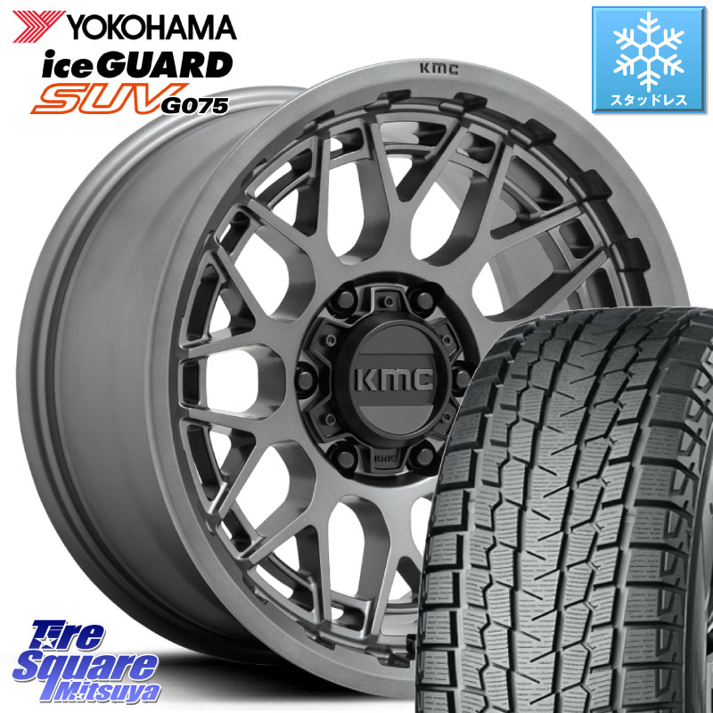 YOKOHAMA R1593 iceGUARD SUV G075 アイスガード ヨコハマ スタッドレス ミツヤ 265/70R17KMC KM722 TECHNIC Anthracite 6Lug 17インチ 17X8.5J 18 6穴 139.7 トライトン ランドクルーザー プラド カスタムサイズ FJクルーザー｜タイヤスクエアミツヤ