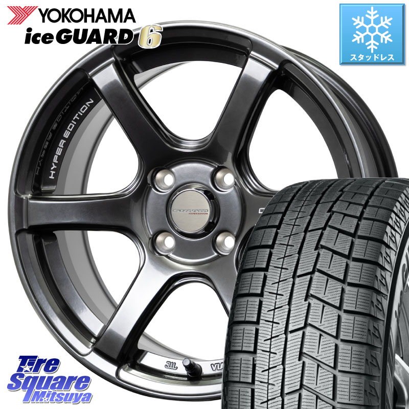 YOKOHAMA R2810 iceGUARD6 ig60 アイスガード ヨコハマ スタッドレス ミツヤ 205/50R16HotStuff クロススピード RS6 軽量ホイール 16インチ 16X6.0J 50 4穴 100 アクア|タイヤスクエアミツヤ