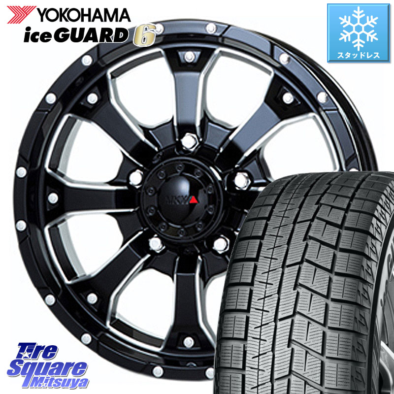YOKOHAMA R2810 iceGUARD6 ig60 アイスガード ヨコハマ スタッドレス ミツヤ 205/50R16 MKW MK-46 MK46 M/L+ ミルドブラック ホイール 16インチ 16 X 7.0J +42 5穴 114.3