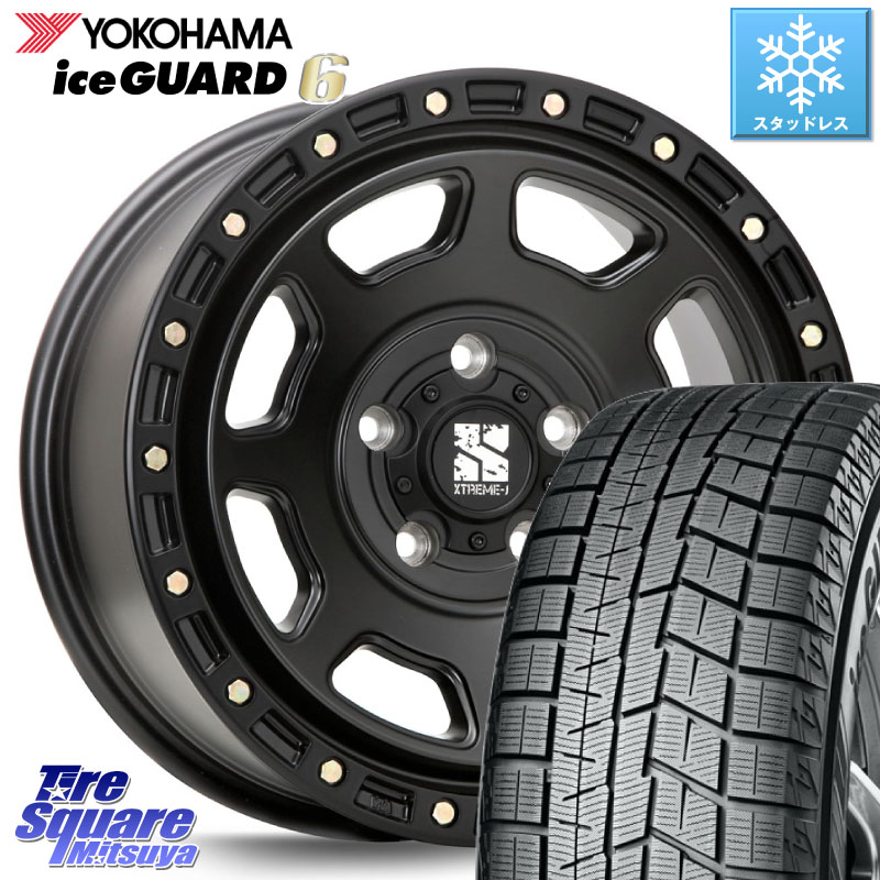 YOKOHAMA R2817 iceGUARD6 ig60 アイスガード ヨコハマ スタッドレス ミツヤ 225/55R16 MLJ XJ07 XTREME-J BK 16インチ エクストリームJ 16 X 7.0J +35 5穴 114.3