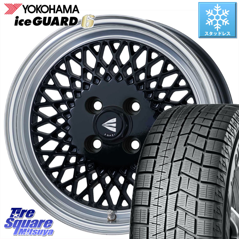 YOKOHAMA R2774 iceGUARD6 ig60 アイスガード ヨコハマ スタッドレス ミツヤ 195/50R15ENKEI エンケイ NEO CLASSIC ENKEI92 15インチ 15X7.0J 38 4穴 100 ロードスター｜タイヤスクエアミツヤ