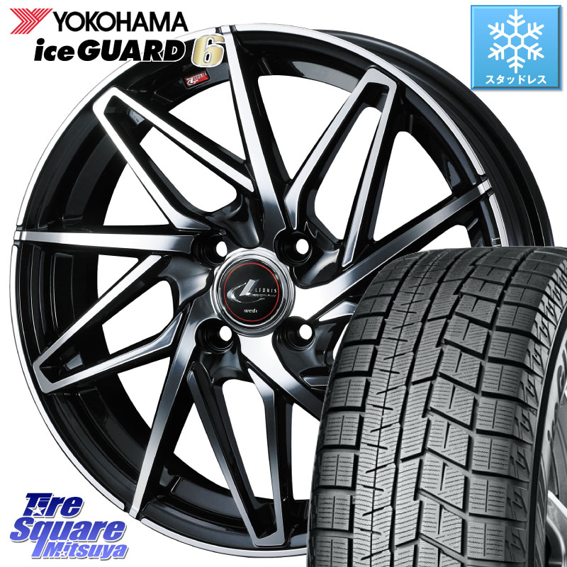 YOKOHAMA R4656 iceGUARD6 ig60 アイスガード ヨコハマ スタッドレス ミツヤ 185/50R16WEDS 40576 レオニス LEONIS IT PBMC 16インチ 16X6.0J 50 4穴 100|タイヤスクエアミツヤ