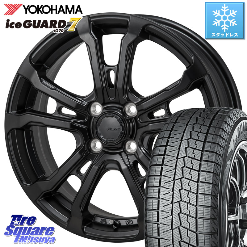 YOKOHAMA R7129 ice GUARD7 IG70 アイスガード スタッドレス ミツヤ 175/60R16MONZA HI-BLOCK VILAS 16インチ 16X6.0J 42 4穴 100 クロスビー ラクティス アクア｜タイヤスクエアミツヤ