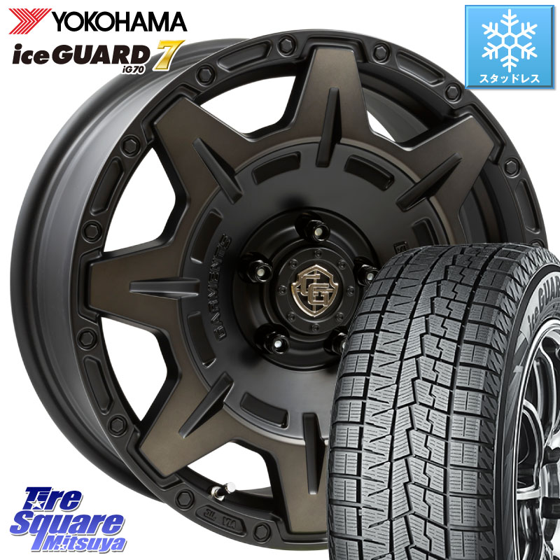 YOKOHAMA R7121 ice GUARD7 IG70 アイスガード スタッドレス ミツヤ 215/55R17WEDS CROSS OVER GARMENTS StyleM 17インチ 17X7.0J 35 5穴 114.3 HS レクサス RX-8 MAZDA クラウンロイヤル ES レクサス クラウン 220系 アコード｜タイヤスクエアミツヤ