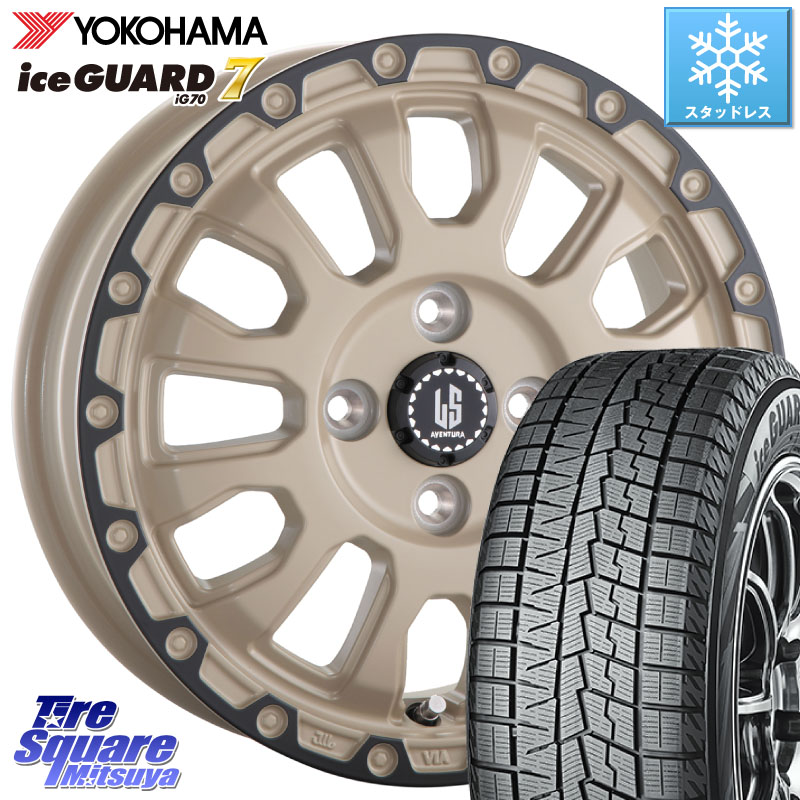 YOKOHAMA R7129 ice GUARD7 IG70 アイスガード スタッドレス ミツヤ 175/60R16 阿部商会 LA STRADA AVENTURA アヴェンチュラ GAR 16インチ 16 X 6.0J +40 4穴 100
