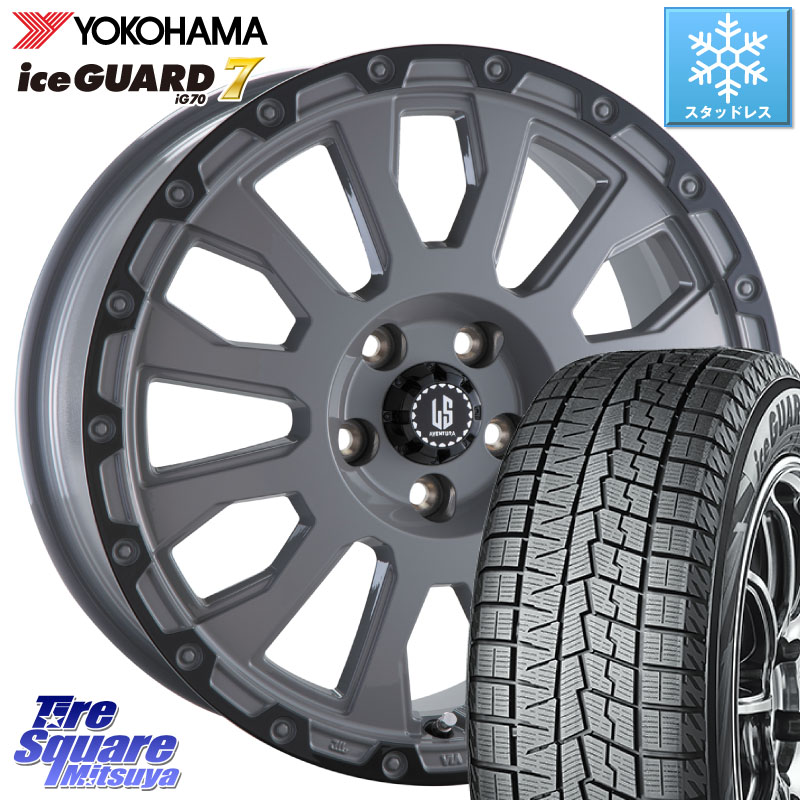 YOKOHAMA R7112 ice GUARD7 IG70 96Q XL アイスガード スタッドレス ミツヤ 205/60R16 阿部商会 LA STRADA AVENTURA アヴェンチュラ 16インチ 16 X 7.0J +42 5穴 114.3 90系ノア ヴォクシー プリウスアルファ RP6～8ステップワゴン