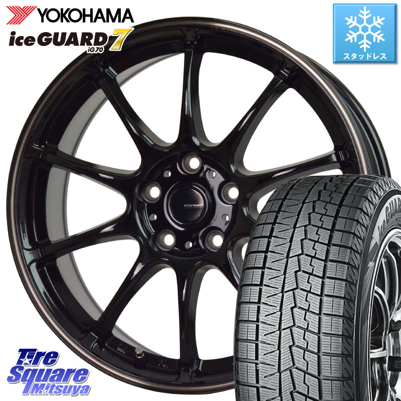 YOKOHAMA R7162 ice GUARD7 IG70 アイスガード スタッドレス ミツヤ 185/60R16 HotStuff G・SPEED P-07 ジー・スピード ホイール 16インチ 16 X 6.5J +48 5穴 100 10系シエンタ