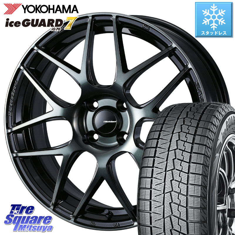 YOKOHAMA R7162 ice GUARD7 IG70 アイスガード スタッドレス ミツヤ 185/60R16 WEDS 74162 SA-27R ウェッズ スポーツ WBC ホイール 16インチ 16 X 6.5J +50 4穴 100 E13ノート FITクロスター
