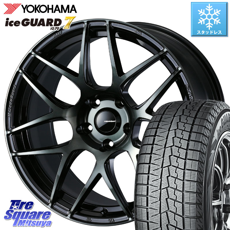 YOKOHAMA R7120 ice GUARD7 IG70 アイスガード スタッドレス ミツヤ 225/45R18WEDS WedsSport SA-27R SA27R ウェッズ スポーツ ホイール 18インチ 18X7.5J 35 5穴 114.3 ステージア 日産 マークXジオ HS レクサス インサイト|タイヤスクエアミツヤ
