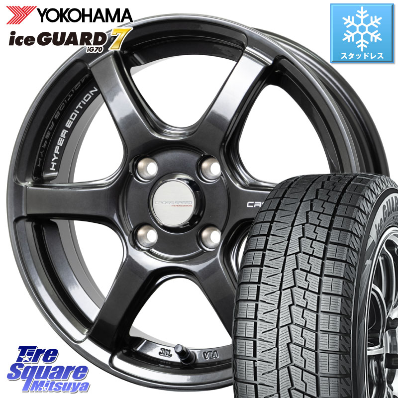 YOKOHAMA R7119 ice GUARD7 IG70 アイスガード スタッドレス ミツヤ 165/70R14HotStuff クロススピード RS6 軽量ホイール 14インチ 14X4.5J 45 4穴 100 Mx27/37/47Sソリオ・MB37SデリカD2 ハスラー MAx6S系ソリオ デリカD:2 D2 Kei ラピュタ ハスラー リフトアップ等カ|タイヤスクエアミツヤ