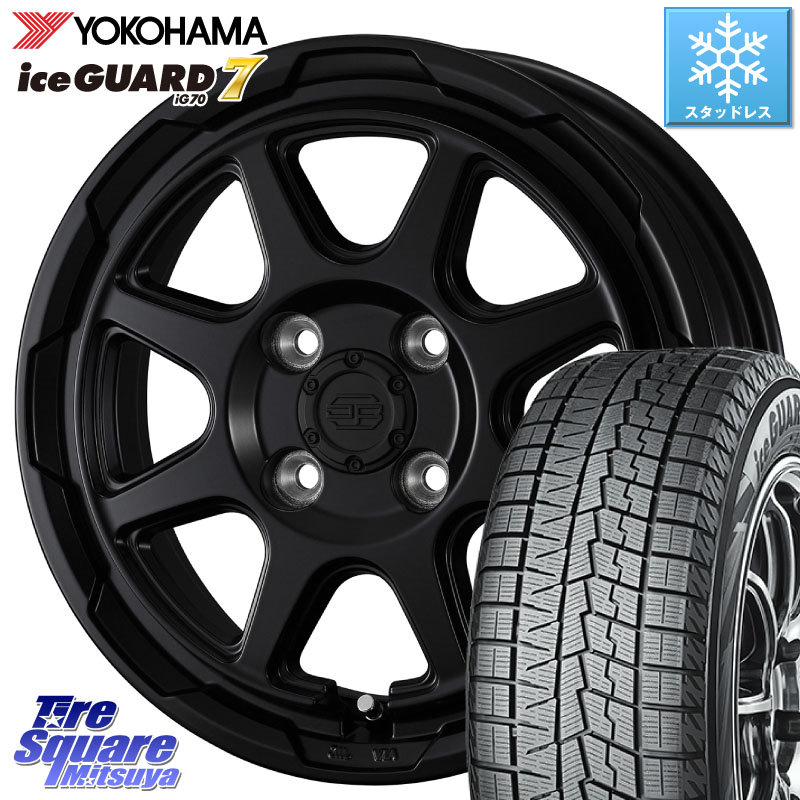 YOKOHAMA R7119 ice GUARD7 IG70 アイスガード スタッドレス ミツヤ 165/70R14WEDS STADTBERGE BLK スタットベルク ホイール 14インチ 14X4.5J 45 4穴 100 Mx27/37/47Sソリオ・MB37SデリカD2 ハスラー MAx6S系ソリオ デリカD:2 D2 Kei ラピュタ ハスラー リフトアップ|タイヤスクエアミツヤ