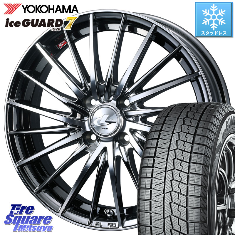 YOKOHAMA R7167 ice GUARD7 IG70 アイスガード スタッドレス ミツヤ 195/45R16WEDS LEONIS FR レオニス FR ホイール 16インチ 16X6.0J 50 4穴 100 K13マーチ マーチ MARCH 日産 キューブ CUBE 日産｜タイヤスクエアミツヤ