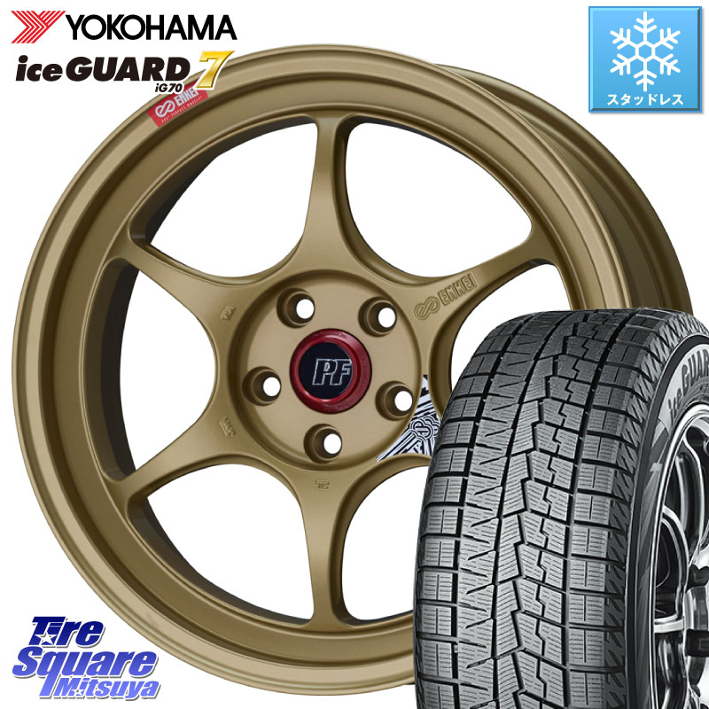 YOKOHAMA R7171 ice GUARD7 IG70 アイスガード スタッドレス ミツヤ 235/40R19 ENKEI エンケイ PerformanceLine PF06 ホイール 19インチ 19 X 8.0J +45 5穴 114.3 ヤリスクロス CY2アコード 70系カムリ