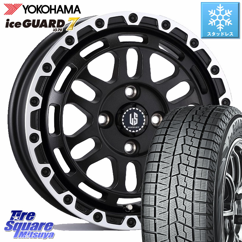 YOKOHAMA R7114 ice GUARD7 IG70 アイスガード スタッドレス ミツヤ 165/65R14 阿部商会 LA STRADA DISCOVER ホイール 14インチ 14 X 5.0J +35 4穴 100 M900系タンク・ルーミー 700系パッソ ダイハツ トールM900S・M910S スバル ジャスティM900F・M910F