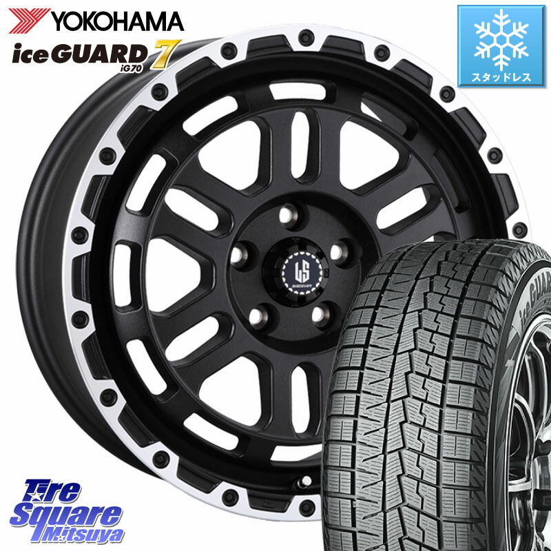 YOKOHAMA R7108 ice GUARD7 IG70 アイスガード スタッドレス ミツヤ 225/60R17 阿部商会 LA STRADA DISCOVER ホイール 17インチ 17 X 7.0J +38 5穴 114.3 30系アルファード 30系ヴェルファイア デリカD:5 SL系フォレスター
