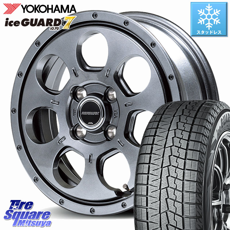YOKOHAMA R7131 ice GUARD7 IG70 アイスガード スタッドレス ミツヤ 165/60R15 MANARAY MID ROADMAX MUD AGENT ホイール 15インチ 15 X 4.5J +45 4穴 100 デリカミニ4WD キャスト[アクティバ] ハスラー ピクシスジョイ[Cグレード] ハイゼット アゲトラCustom車用※軽自