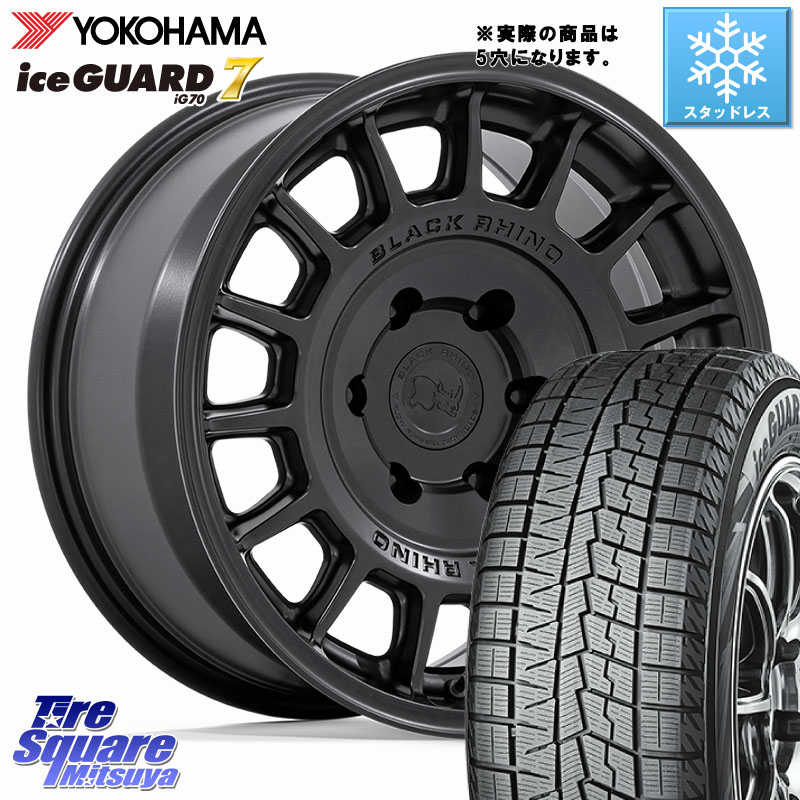 YOKOHAMA R7136 ice GUARD7 IG70 アイスガード スタッドレス ミツヤ 215/50R17 BLACK RHINO VOLL ボル ブラック ホイール 17インチ ブラックライノ 17 X 8.0J +38 5穴 114.3