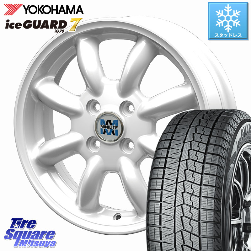 YOKOHAMA R7095 ice GUARD7 IG70 アイスガード 軽サイズ特価● スタッドレス ミツヤ 155/65R14KOSEI MINILITE ホワイト ホイール 14インチ ミニライト 14X5.0J 40 4穴 100 ハイゼットアゲトラCustom車用※軽自動車専用ホイール※ キャリイ エブリイ アゲトラ｜タイヤスクエアミツヤ