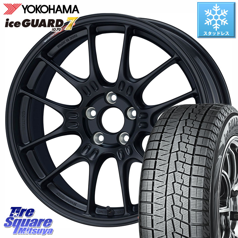 YOKOHAMA R7149 ice GUARD7 IG70 アイスガード スタッドレス ミツヤ 215/45R17 ENKEI Racing GTC02 For GR86 / BRZ Cup ホイール 17インチ 17 X 7.5J +44 5穴 100 210・A10系カローラ 210系カローラスポーツ 50系プリウス BRZ・86・GR86