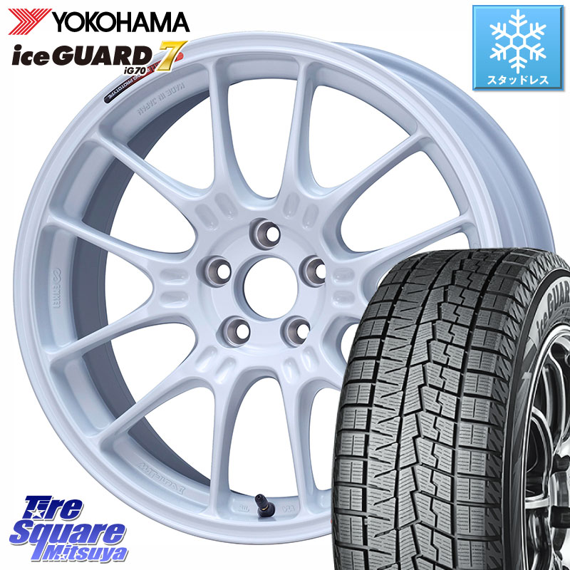 YOKOHAMA R7149 ice GUARD7 IG70 アイスガード スタッドレス ミツヤ 215/45R17 ENKEI Racing GTC02 For GR86 / BRZ Cup ホイール 17インチ 17 X 7.5J +44 5穴 100 210・A10系カローラ 210系カローラスポーツ 50系プリウス BRZ・86・GR86