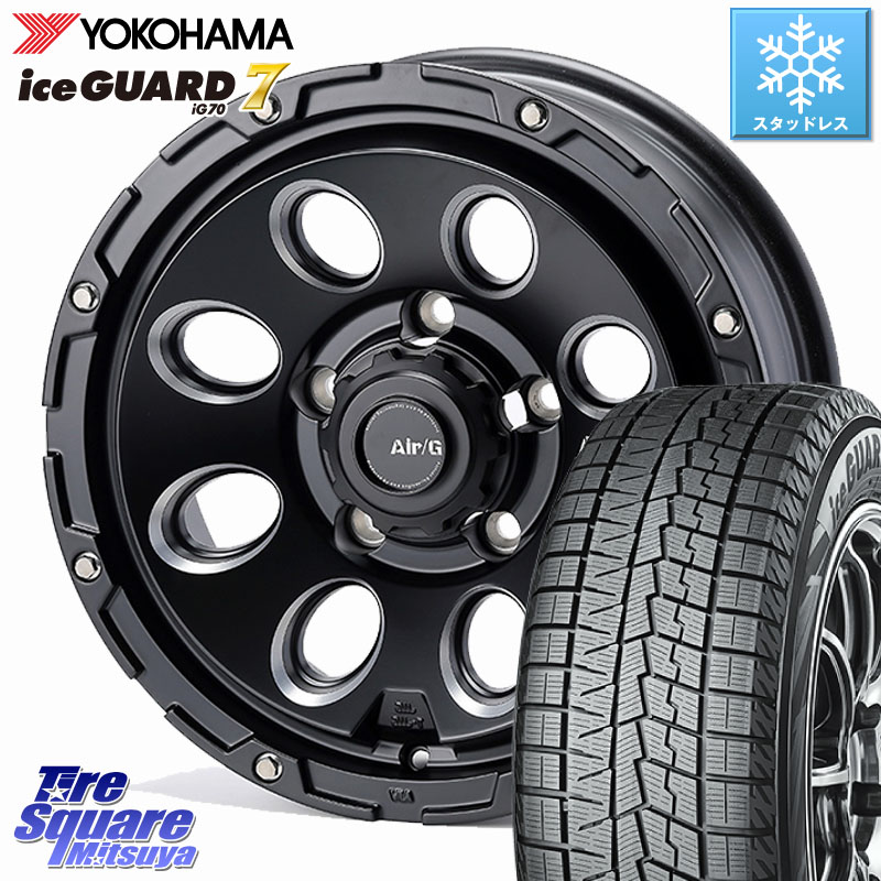 YOKOHAMA R7116 ice GUARD7 IG70 アイスガード スタッドレス ミツヤ 215/65R16 4X4エンジニアリング Air/G Massive ホイール 16インチ 16 X 6.0J +0 5穴 139.7 ジムニー専用(要オーバーフェンダー等) ジムニ－シエラ・ノマド(カスタム)