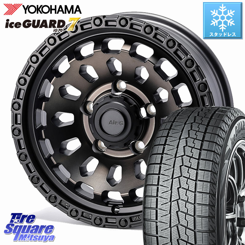 YOKOHAMA R7116 ice GUARD7 IG70 アイスガード スタッドレス ミツヤ 215/65R16 4X4エンジニアリング Air/G VULCAN GHOST ホイール 16インチ 16 X 6.0J +0 5穴 139.7 ジムニー専用(要オーバーフェンダー等) ジムニ－シエラ・ノマド(カスタム)