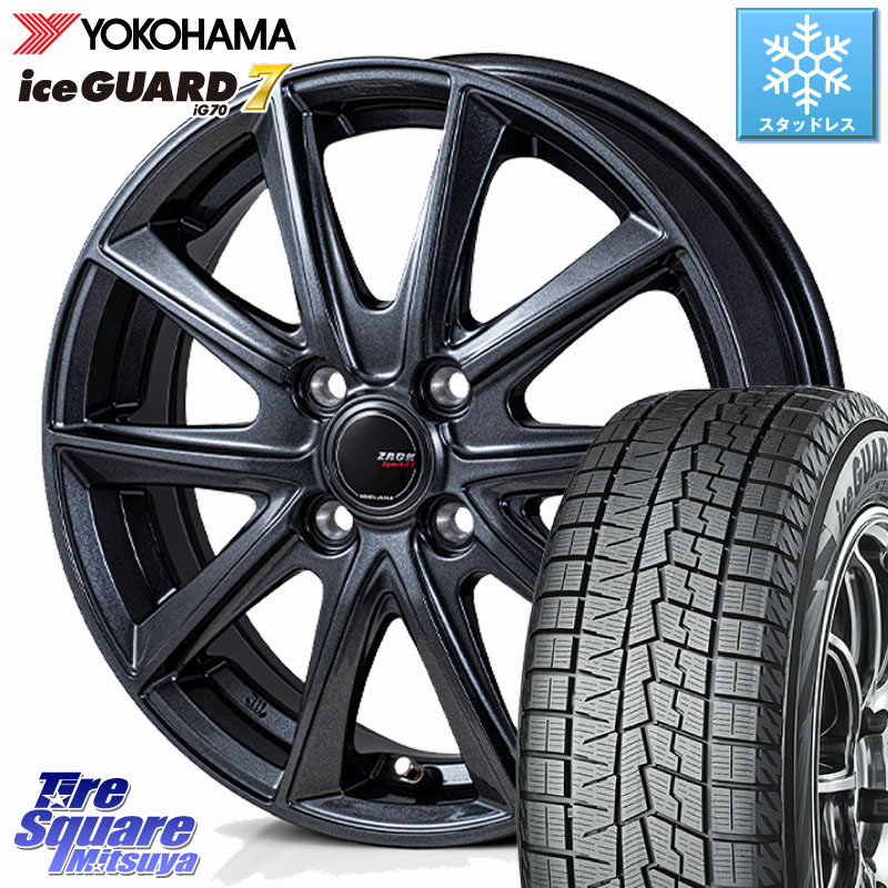 YOKOHAMA R7119 ice GUARD7 IG70 アイスガード スタッドレス ミツヤ 165/70R14Japan三陽 ZACK Sport-FT ホイール 14インチ 14X5.0J 38 4穴 100 アクア パッソ|タイヤスクエアミツヤ