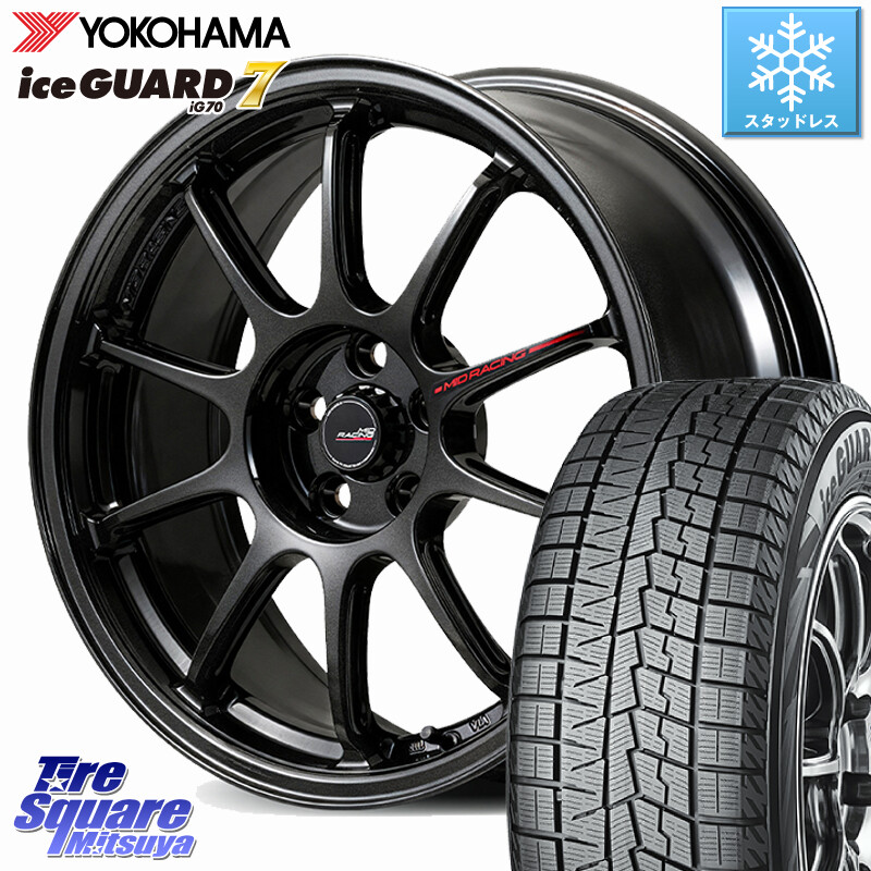 YOKOHAMA R8230 ice GUARD7 IG70 アイスガード スタッドレス ミツヤ 235/60R18MANARAY MID RACING R10 EVO ホイール 18インチ レーシング 18X7.5J 45 5穴 114.3 CX-60 CX-80 CX-5 CX5 MAZDA CR-V｜タイヤスクエアミツヤ