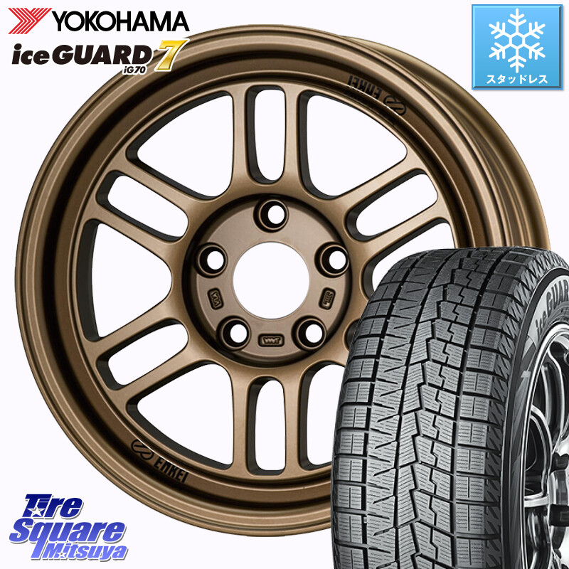 YOKOHAMA R7116 ice GUARD7 IG70 アイスガード スタッドレス ミツヤ 215/65R16ENKEI エンケイ ALLROAD RPT1 ブロンズ ホイール 16インチ【※センターキャップ別売 】 16X7.0J 38 5穴 114.3 カローラクロス ヴェルファイアハイブリッド ヴェルファイア アルファード UX|タイヤスクエアミツヤ