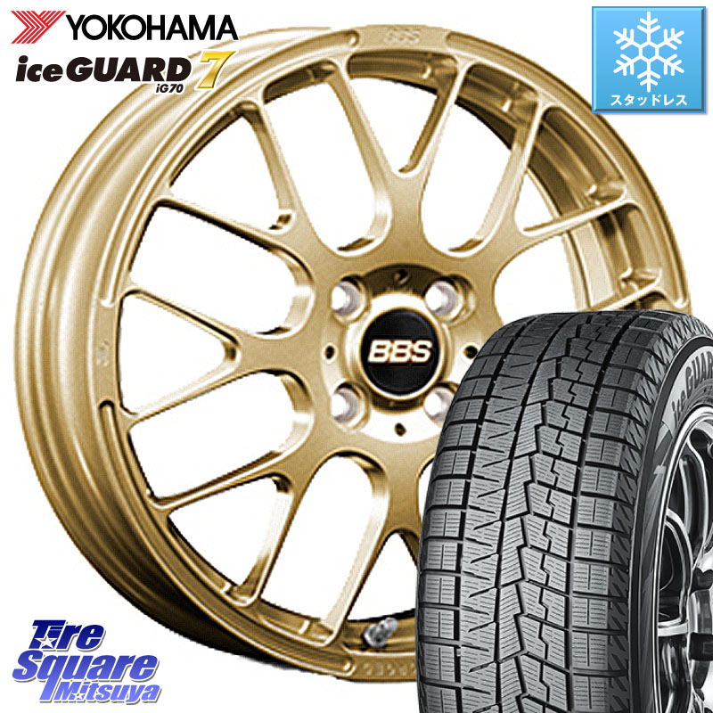 YOKOHAMA R7162 ice GUARD7 IG70 アイスガード スタッドレス ミツヤ 185/60R16 BBS RP 鍛造1ピース ホイール 16インチ 16 X 6.5J +48 4穴 100 FITクロスター
