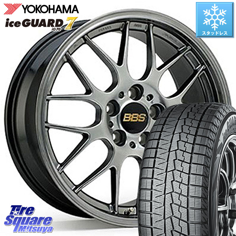 YOKOHAMA R7117 ice GUARD7 IG70 アイスガード スタッドレス ミツヤ 215/60R17 BBS RG-R 鍛造1ピース ホイール 17インチ 17 X 7.0J +50 5穴 114.3 C-HR 50系エスティマ E52エルグランド ZR-V RV系ヴェゼル RC系オデッセイ後期 CX-30 MX-30