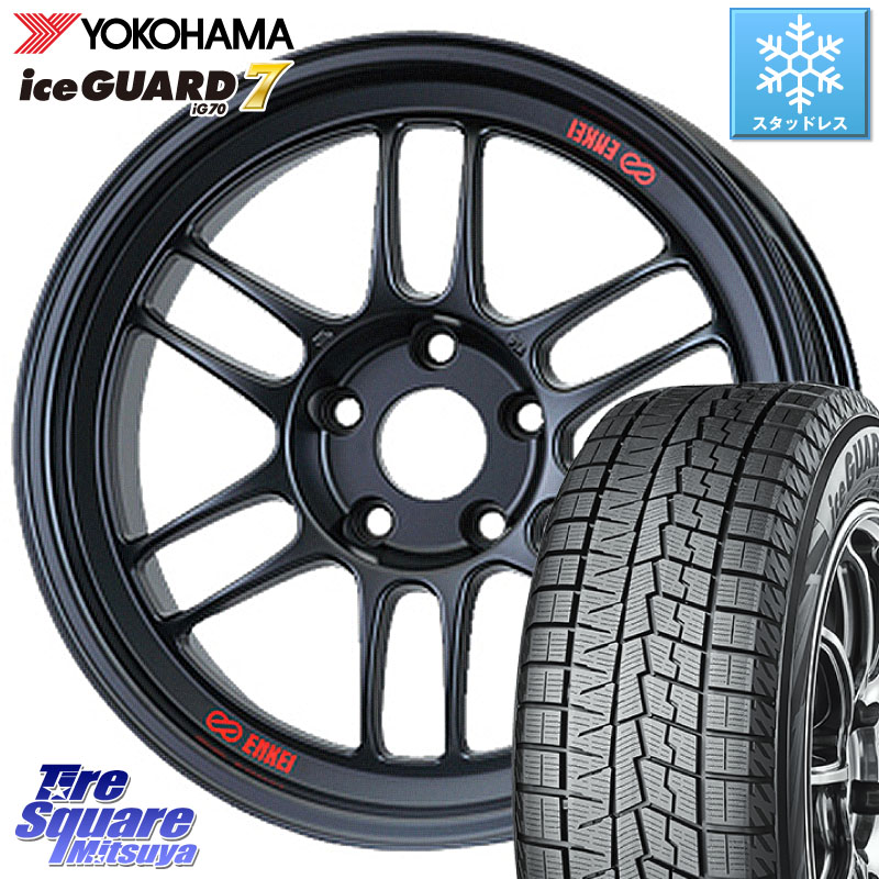 YOKOHAMA R7185 ice GUARD7 IG70 アイスガード スタッドレス ミツヤ 215/50R18ENKEI エンケイ Racing RPF1 ホイール 18X7.5J 48 5穴 100|タイヤスクエアミツヤ
